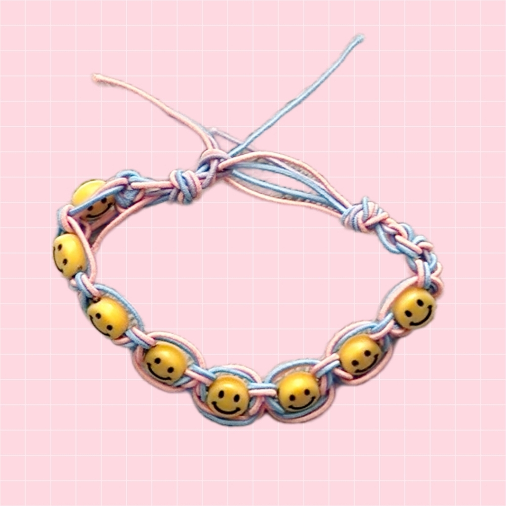 Smiley Face Braided Bracelet